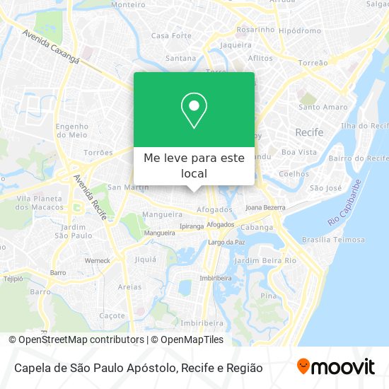 Capela de São Paulo Apóstolo mapa
