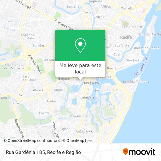 Rua Gardênia 185 mapa