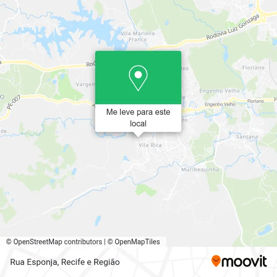 Rua Esponja mapa