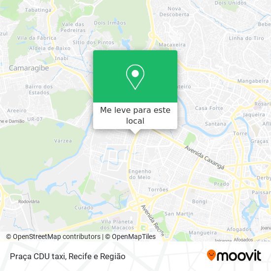 Praça CDU taxi mapa