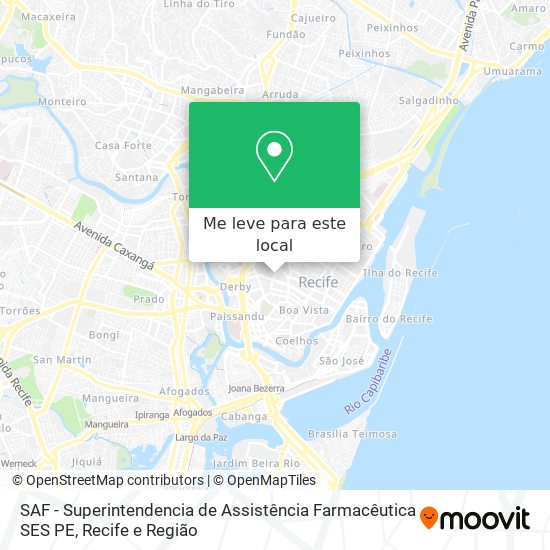 SAF - Superintendencia de Assistência Farmacêutica SES PE mapa