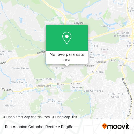 Rua Ananias Catanho mapa