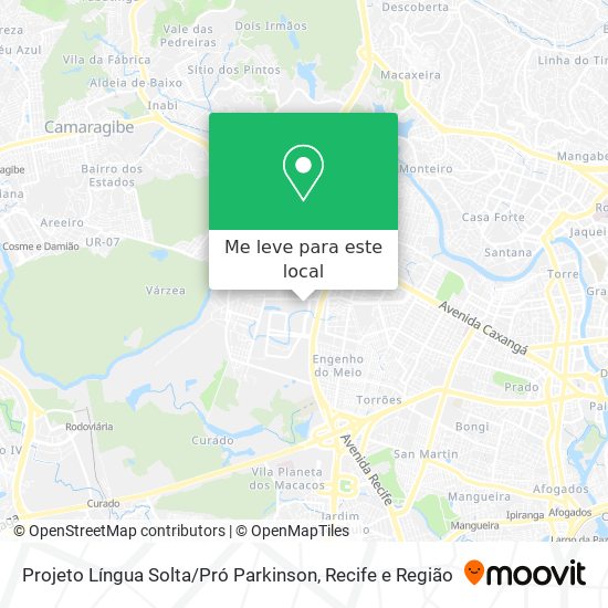 Projeto Língua Solta / Pró Parkinson mapa