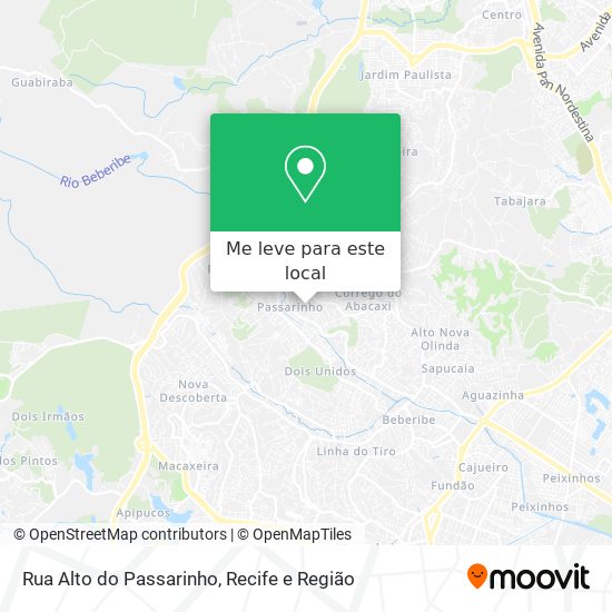 Rua Alto do Passarinho mapa
