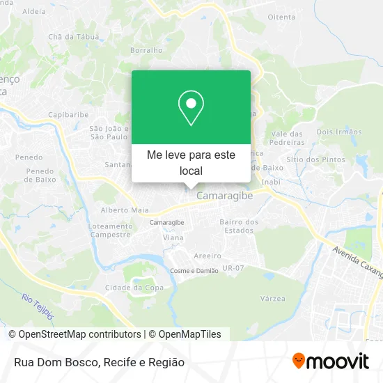 Rua Dom Bosco mapa