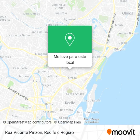 Rua Vicente Pinzon mapa