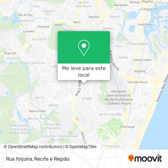Rua Itiquira mapa