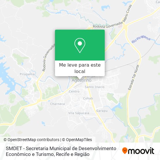 SMDET - Secretaria Municipal de Desenvolvimento Econômico e Turismo mapa