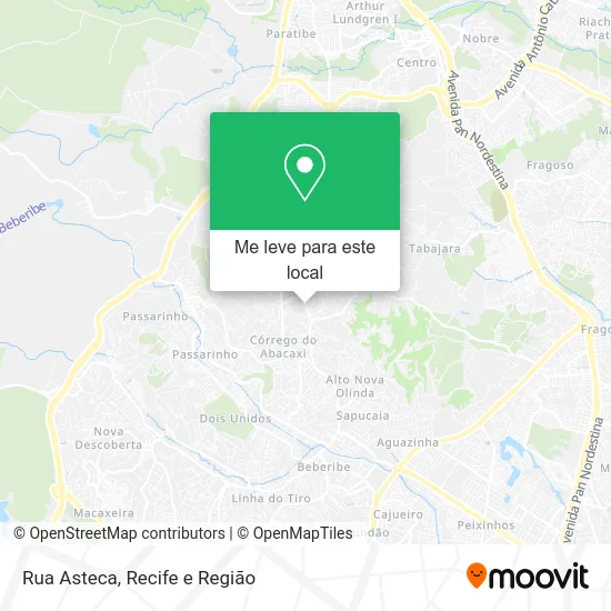 Rua Asteca mapa