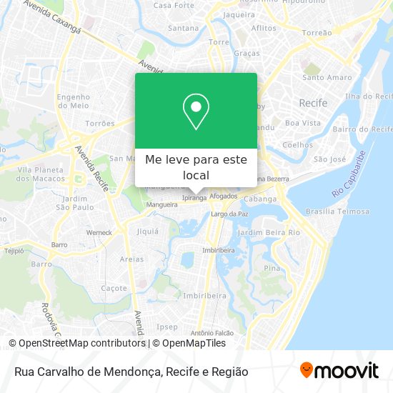 Rua Carvalho de Mendonça mapa