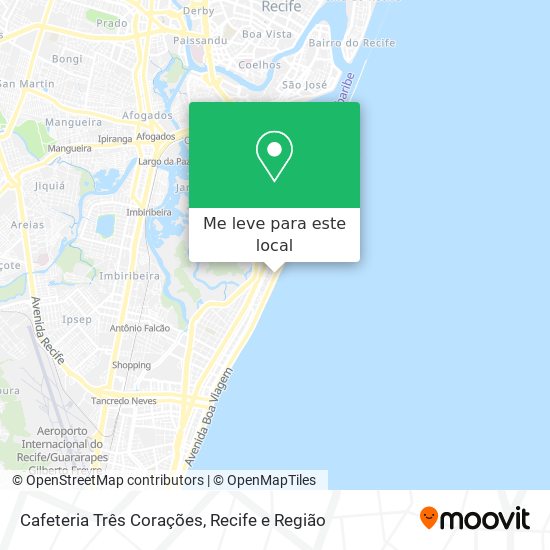 Cafeteria Três Corações mapa