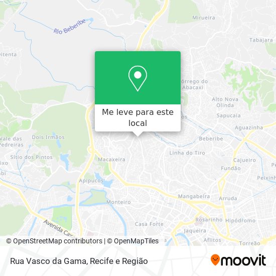 Rua Vasco da Gama mapa