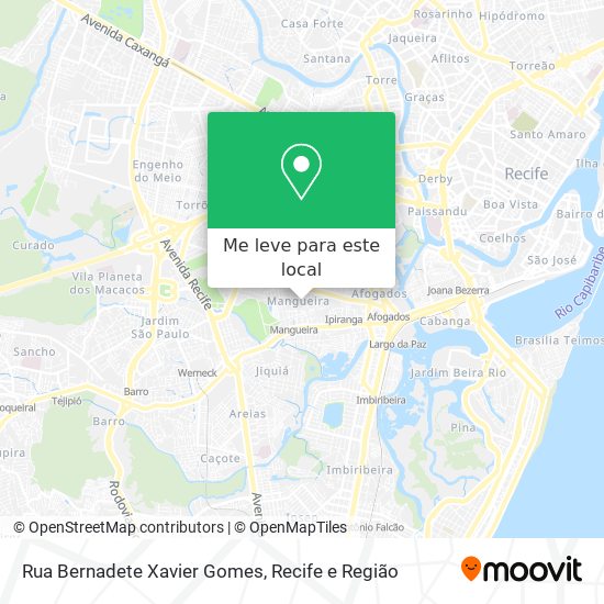 Rua Bernadete Xavier Gomes mapa