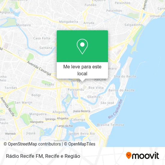 Rádio Recife FM mapa