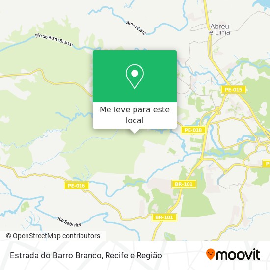 Estrada do Barro Branco mapa