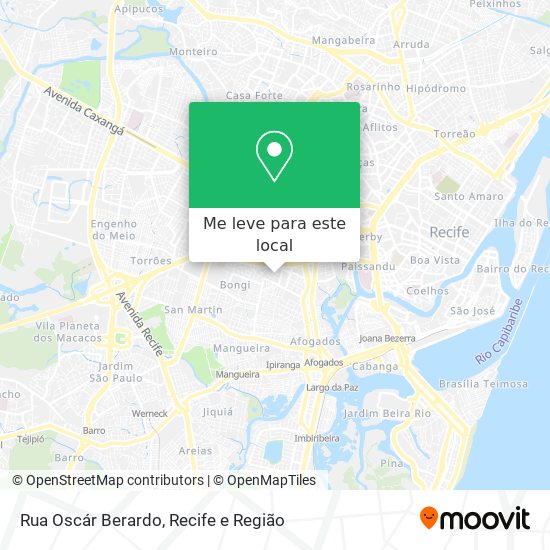 Rua Oscár Berardo mapa