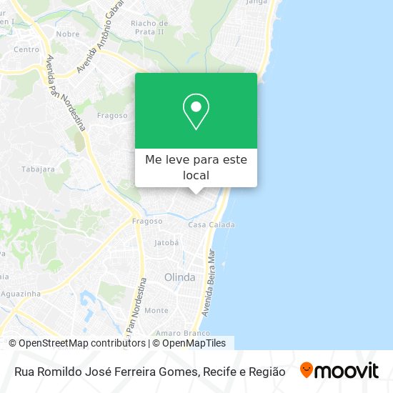 Rua Romildo José Ferreira Gomes mapa