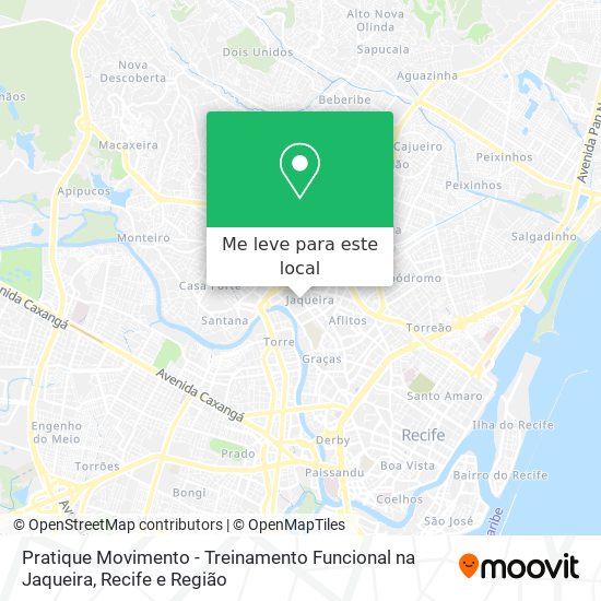 Pratique Movimento - Treinamento Funcional na Jaqueira mapa