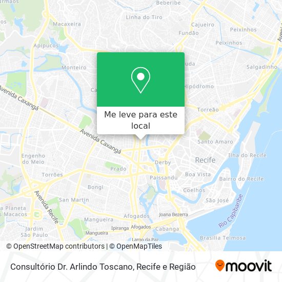 Consultório Dr. Arlindo Toscano mapa