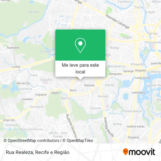 Rua Realeza mapa