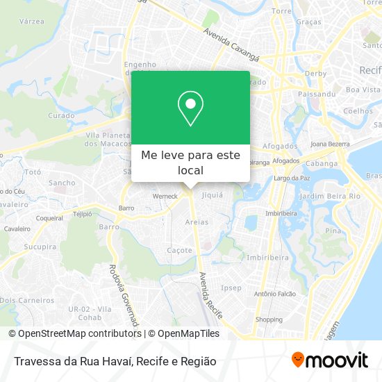 Travessa da Rua Havaí mapa