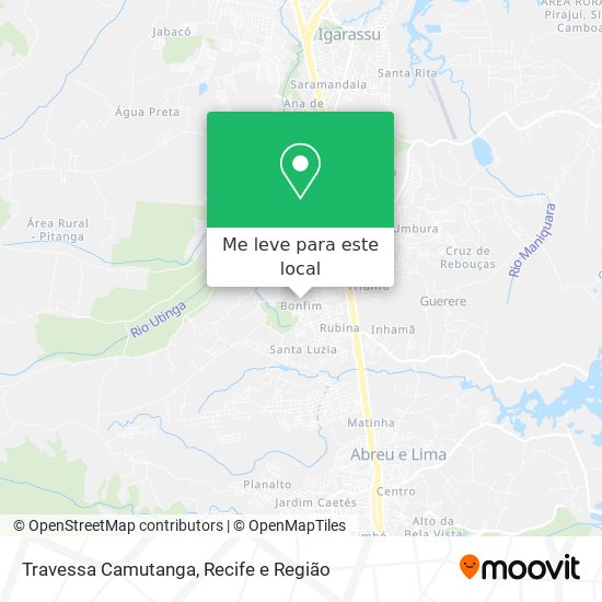 Travessa Camutanga mapa