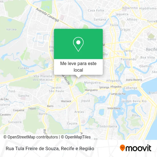 Rua Tula Freire de Souza mapa