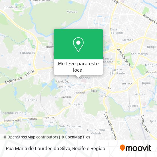 Rua Maria de Lourdes da Silva mapa