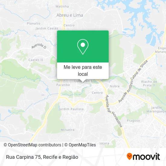 Rua Carpina 75 mapa