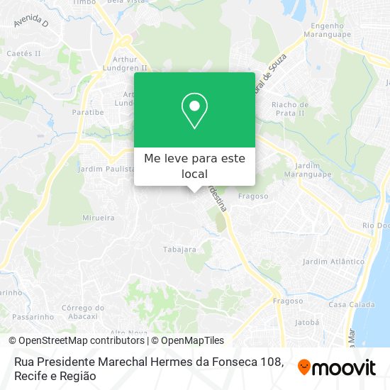 Rua Presidente Marechal Hermes da Fonseca 108 mapa