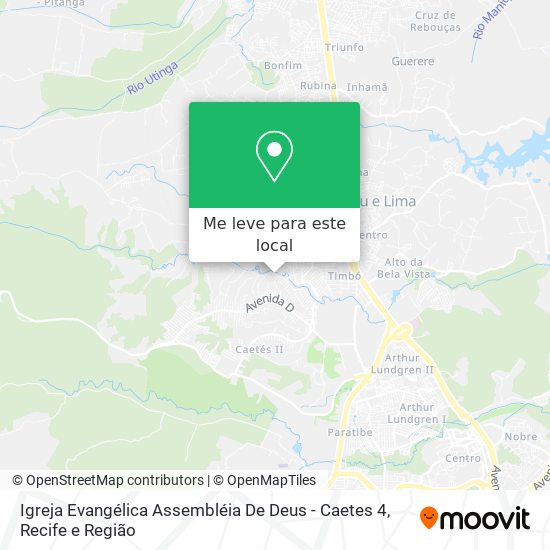 Igreja Evangélica Assembléia De Deus - Caetes 4 mapa