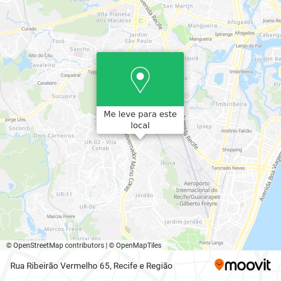 Rua Ribeirão Vermelho 65 mapa