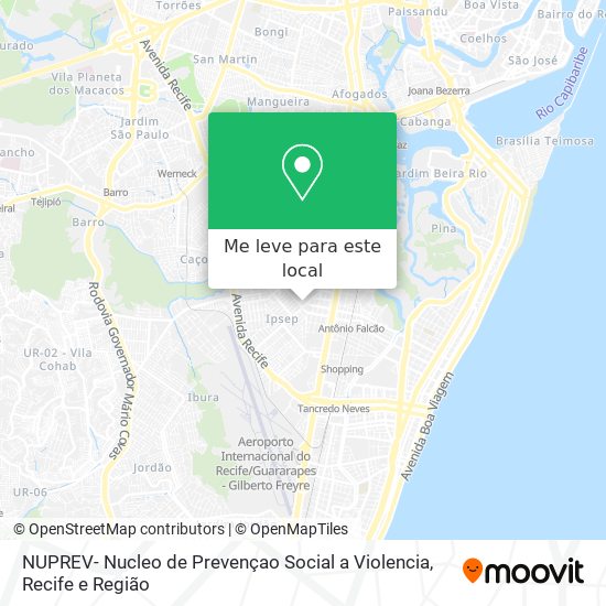 NUPREV- Nucleo de Prevençao Social a Violencia mapa