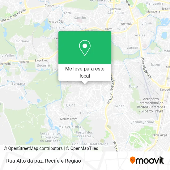 Rua Alto da paz mapa