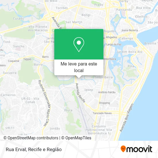 Rua Erval mapa