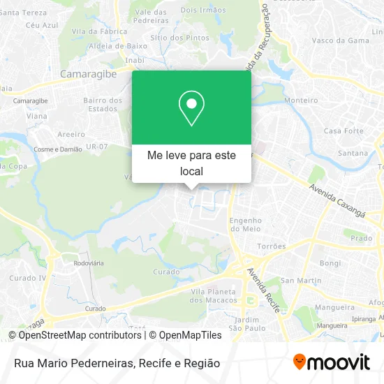 Rua Mario Pederneiras mapa