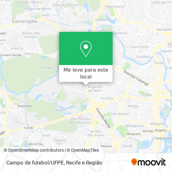 Campo de futebol/UFPE mapa