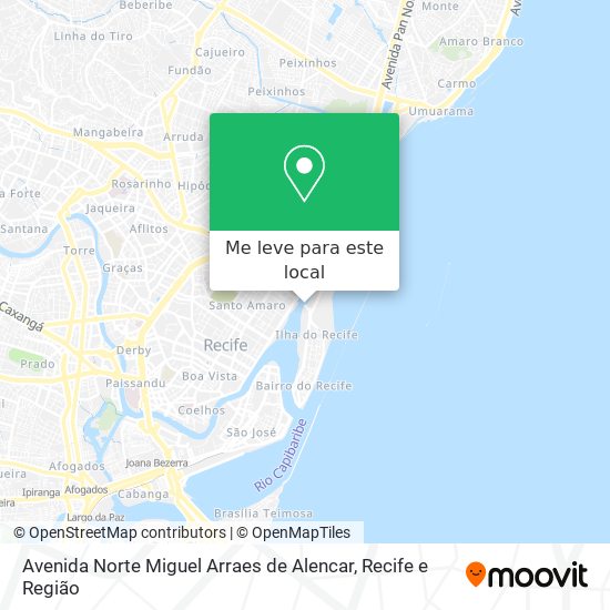 Avenida Norte Miguel Arraes de Alencar mapa