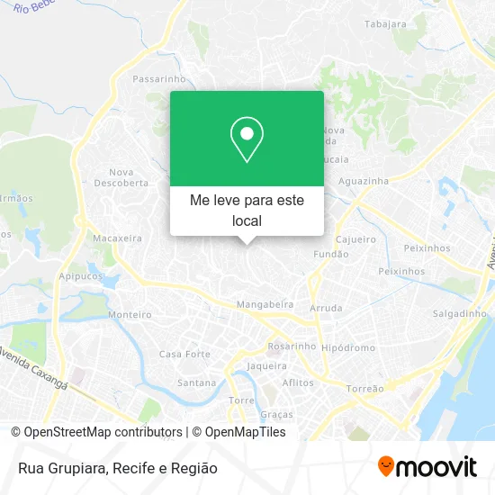 Rua Grupiara mapa