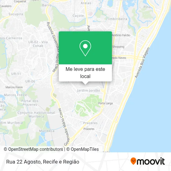 Rua 22 Agosto mapa