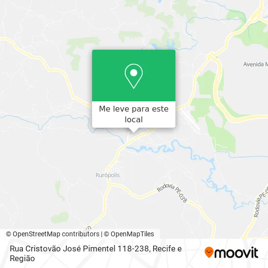 Rua Cristovão José Pimentel 118-238 mapa