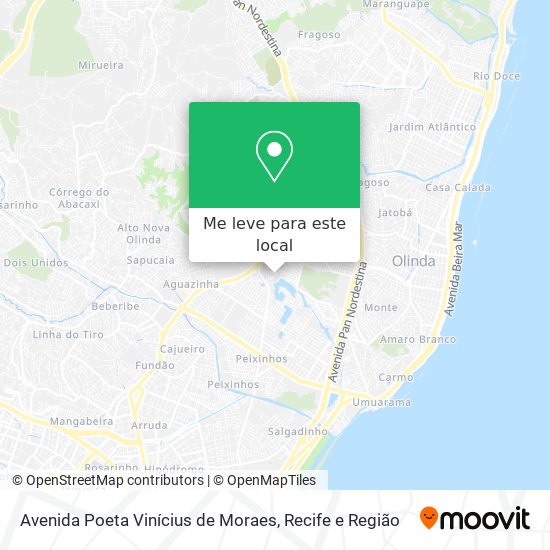 Avenida Poeta Vinícius de Moraes mapa