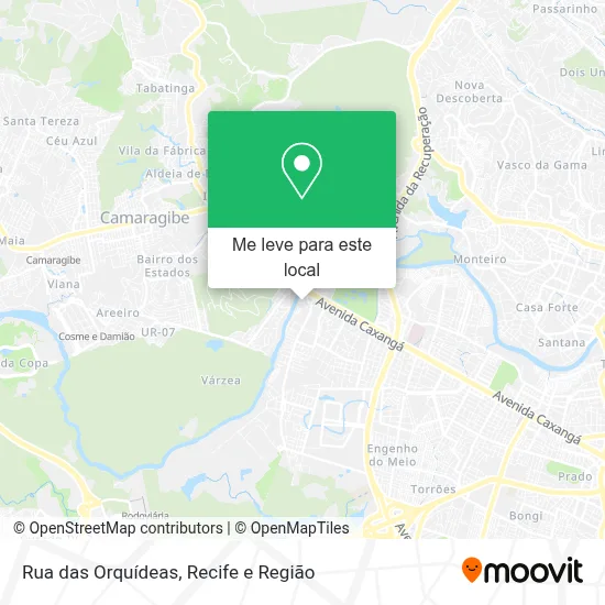 Rua das Orquídeas mapa