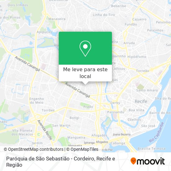 Paróquia de São Sebastião - Cordeiro mapa