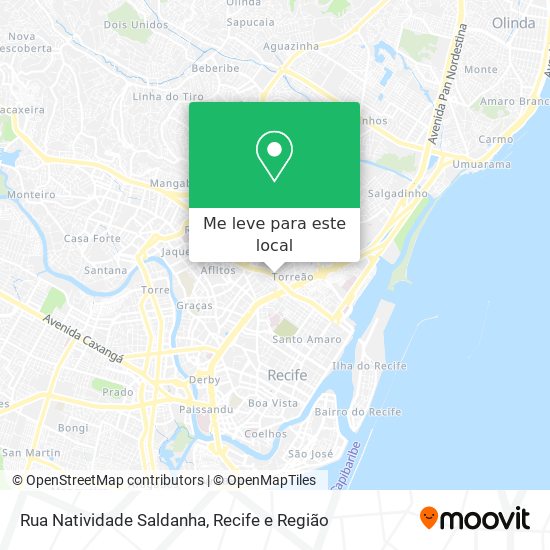 Rua Natividade Saldanha mapa