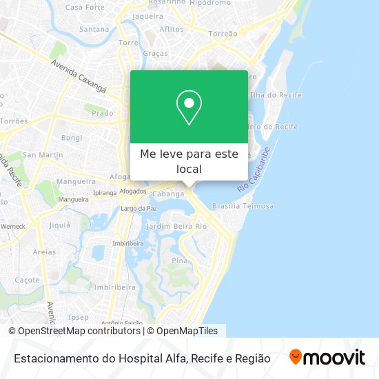 Estacionamento do Hospital Alfa mapa