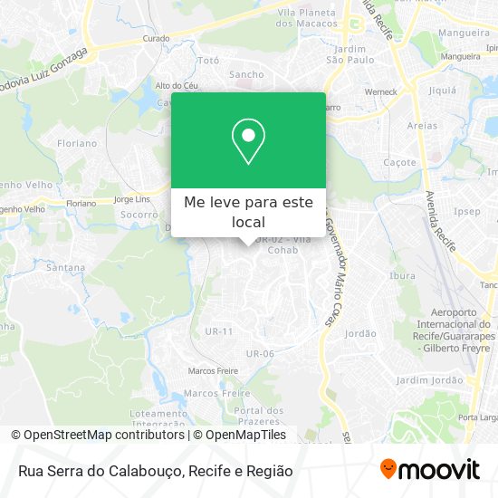 Rua Serra do Calabouço mapa