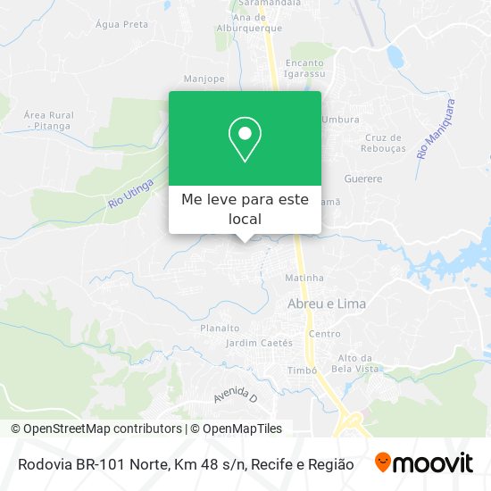 Rodovia BR-101 Norte, Km 48 s / n mapa