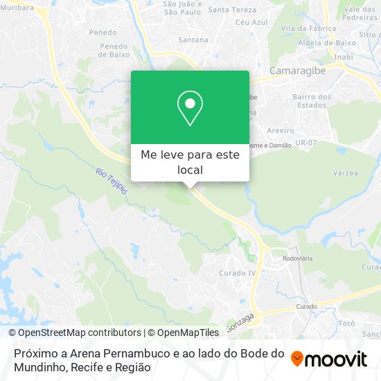 Próximo a Arena Pernambuco e ao lado do Bode do Mundinho mapa