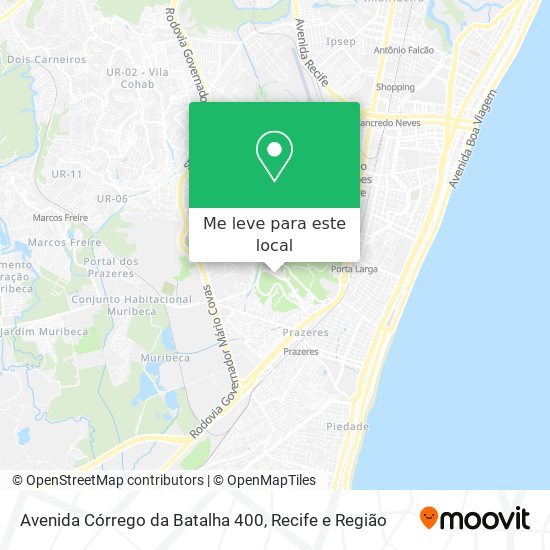 Avenida Córrego da Batalha 400 mapa